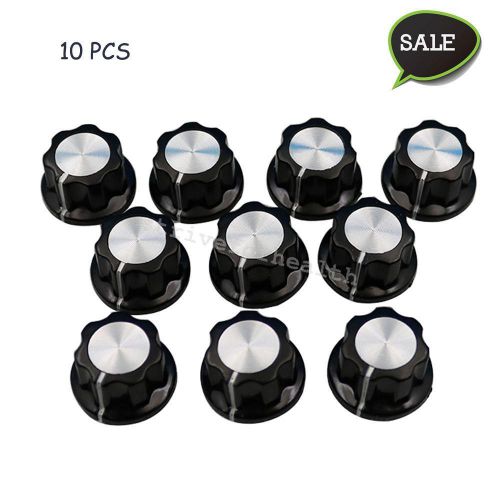 10Pcs Potentiometer Bakelite knobs 16mm Top Rotary Control Turning For Hole 6mm