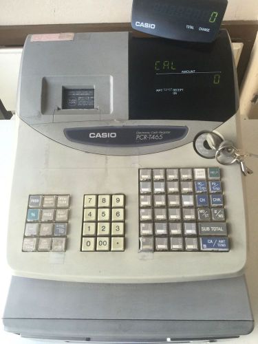 CASIO PCR-T465 ELECTRONIC CASH REGISTER WORKS PERFECT!!
