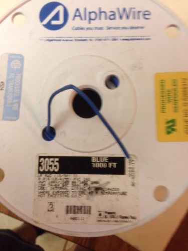 ALPHA WIRE  3055 BL001  Wire, Hook Up, Blue, 18 AWG, 1000ft