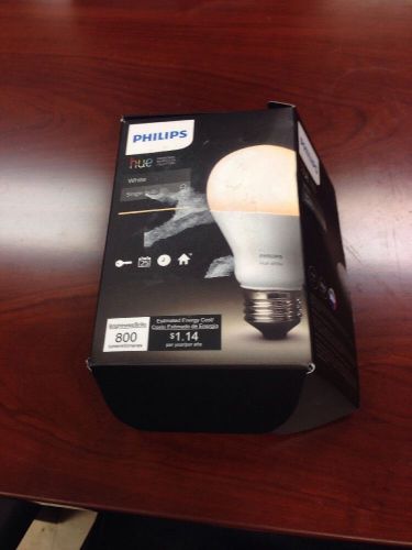 Philips 455295 Hue led White 60W Equivalent A19 Single LED Bulb New