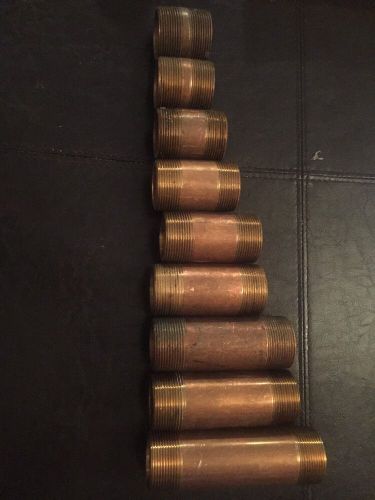 Brass pipe nipple 11/2&#034; size 9 pc for sale