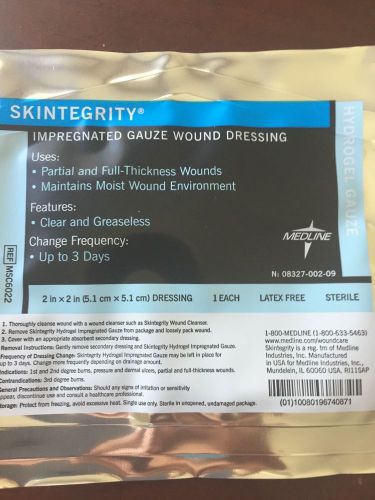 Medline Skintegrity Hydrogel Impregnated Gauze Dressing  Lot of 11 for $65.99
