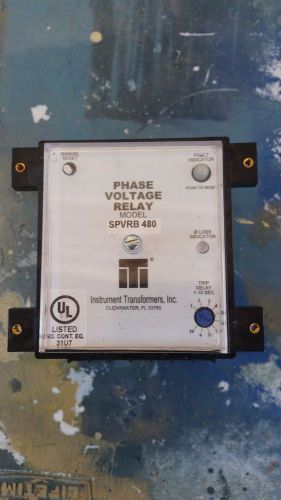 Instrument Transformers Inc.  SPVRB480 Under Voltage Relay