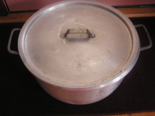 Vintage Dura-Ware Commercial Kitchen Aluminum 54 Qt. Stock Pot with Lid