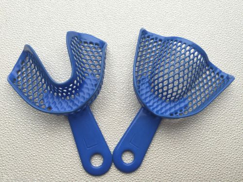 1 Pair/set Dental Plastic-Steel Impression Trays Instruments Sale Size Large Hot