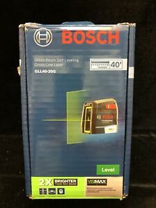 Bosch 40&#039; Self Leveling Cross Line Laser W/ VisiMax Green Beam GLL40-20G (B8902)