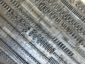 Letterpress Lead Type 24 Pt. Typo Roman Shaded - ATF # 481    A69