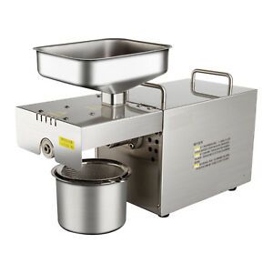 110V Automatic Cold Hot Nuts Seeds Oil Press Machine 304 Stainless Steel Presser