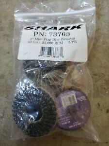 Shark 73763 2-Inch Zirconia Rolock Mini Flap Disc Bag of 4 NEW