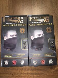 Lot of 2 NEW Copper Fit Face Protector Mask Fashionable, Reusable, One Size Fits