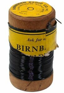 Vintage BIRNBACH Radio Co. 18 AWG Plain Enameled  Magnetic Wire Full Roll 1960s