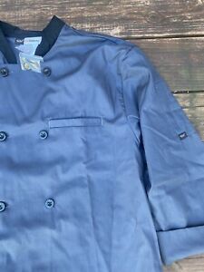 lot of 5 xl nwt chef coats grey black collars kitchen cook uniform
