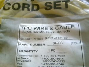TPC Wire &amp; Cable 84903 Cord Super-Trex - Factory Sealed