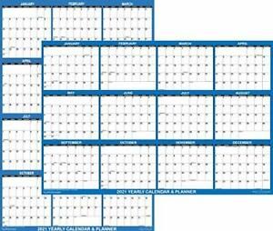 32&#034; x 48&#034; SwiftGlimpse 2021 Wall Calendar Erasable Large XL Wet &amp; Dry Erase L...