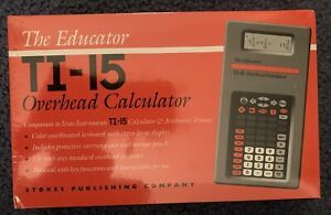 THE EDUCATOR TI-15 OVERHEAD CALCULATOR No. 251.Stokes Publishing Co. New Sealed