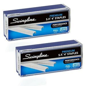 Swingline Staples, S.F. 4, Premium, 1/4&#034; Length, 210/Strip, 5000/Box, 2 Pack ...