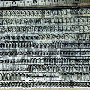 Heritage 24 point Letterpress Script Type Vintage