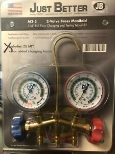 JB Industries; 2 Valve Brass Manifold; M2-5; HVAC