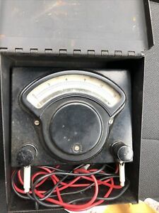 HOYT ELECTRICAL INSTRUMENT WORKS TEST METER DC AMPERES 0-15 IN CASE VERY OLD