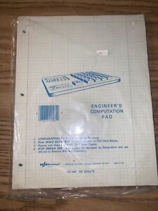 NEW Vintage National Brand Avery Dennison Engineer’s Computation Pad Grid