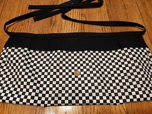 WAITRESS APRON 3 POCKETS RACING CHECKERED FLAG