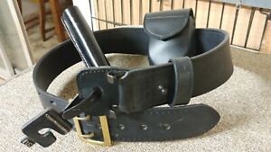 Safariland Duty Belt, satin black, size 30 + cuff case &amp; Asp Holder