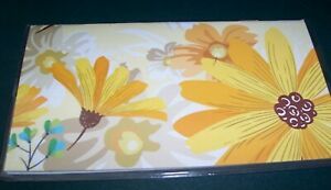 2021 2022 Yellow Floral 2-Year 3x 6&#034; Monthly pocket calendar w vinyl cover HAPPY