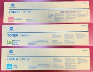  NEW GENUINE KONICA MINOLTA TONER TN 711 C / Y / M  