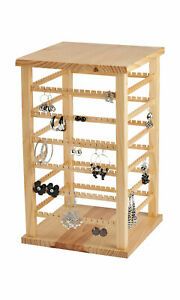 Large Wood Rotating Earring Display