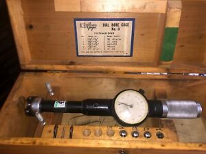 STANDARD DIAL BORE GAGE NO. 3 1.50&#034; - 2.16&#034; 38-55MM WITH TIPS