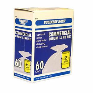 Berry Plastics 618644 Institutional Drum Liner, 60 Count 55 Gallon