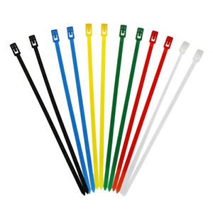 200mm Releasable Cable Ties 100pcs Colored Plastics Reusable Cable t fi