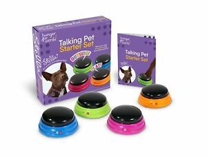 Hunger for Words Talking Pet Starter Set, Recordable Buttons for Dogs, Talkin...