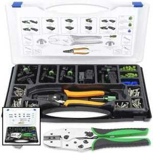 225Pc Weather Pack Terminal Ratcheting Crimping Tool &amp; Connector Kit Includes 2