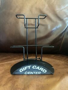 gift card display stand black metal