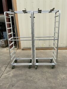 lot of two (2) Winholt oven rack for Baxter Hobart oven Bakery bread rack