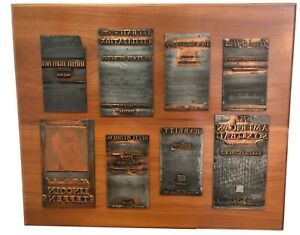 Original Etched Printing Plates for 1st Edition Book Covers: T.S. Eliot &amp; others