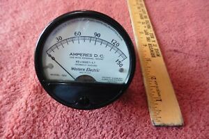 Triplett Western Electric 0-150 Amperes DC Panel Meter KS-14557 L1 Model 324