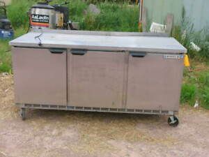 Beverage Air WTR72AY, 72-Inch Worktop Refrigerator Lowboy with 3 Doors