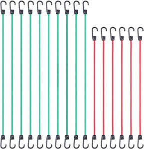 Cartman Bungee Cords 16Pcs, With Coated Steel Hook