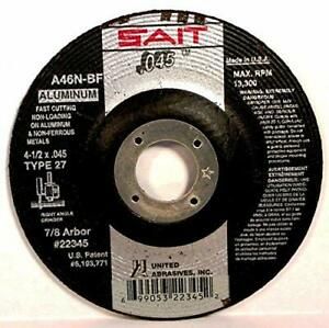 United Abrasives- SAIT 22345 Cutting Wheel Type 27 A46N 4-1/2-Inch by .045-In...