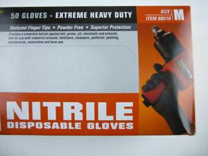 2 Boxes Nitrile Gloves 9 MIL STRONG Extreme Heavy Duty Powder Free MEDIUM