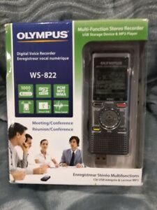 Olympus WS-822 Blue Voice Recorders with 4 GB Built-in-Memory Open box