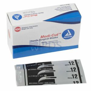 DYNAREX 4135 MEDI-CUT STAINLESS STEEL SURGICAL BLADES #15 -BOX OF 100 - (141)