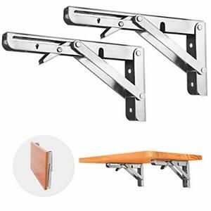 Folding Shelf Brackets 18 Inch Max Load330Ib Heavy Duty 304 Stainless Steel C...