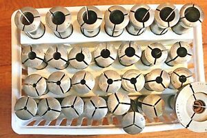 Hardinge &amp; Rivett 4C machine collets 29 pieces very nice set SouthBend