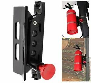 Vehicle Universal Roll Bar Bottle / Fire Extinguisher Holder Black
