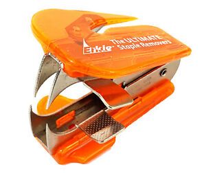 LOT OF 2 Ultimate Erkie Staple Remover with Pliers and Letter Opener ORANGE