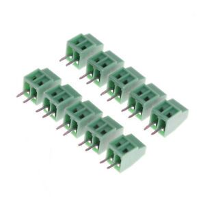 10pcs 2 Poles KF128 2.54mm PCB Universal Screw Terminal Block Nice H6CAL