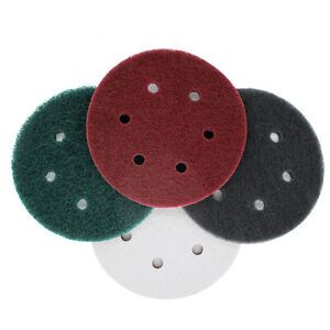 6in 150mm 6Hole 240~800 Grit Sanding Discs Sandpaper Hook &amp; Loop Scouring Pads
